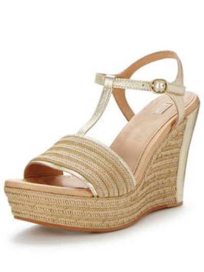 Ugg Australia Fitchie Metallic Wedge Sandal